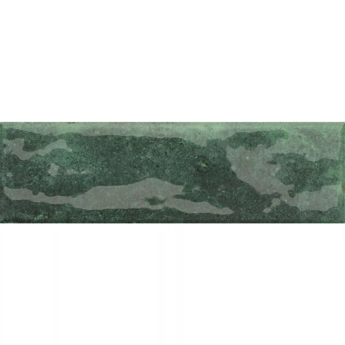 Prøve Vægfliser Arosa Strålende Bølgepap Smaragdgrøn 6x25cm