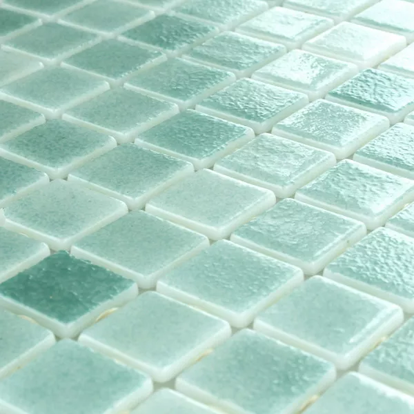 Prøve Glas Swimmingpool Mosaik  Türkis Mix