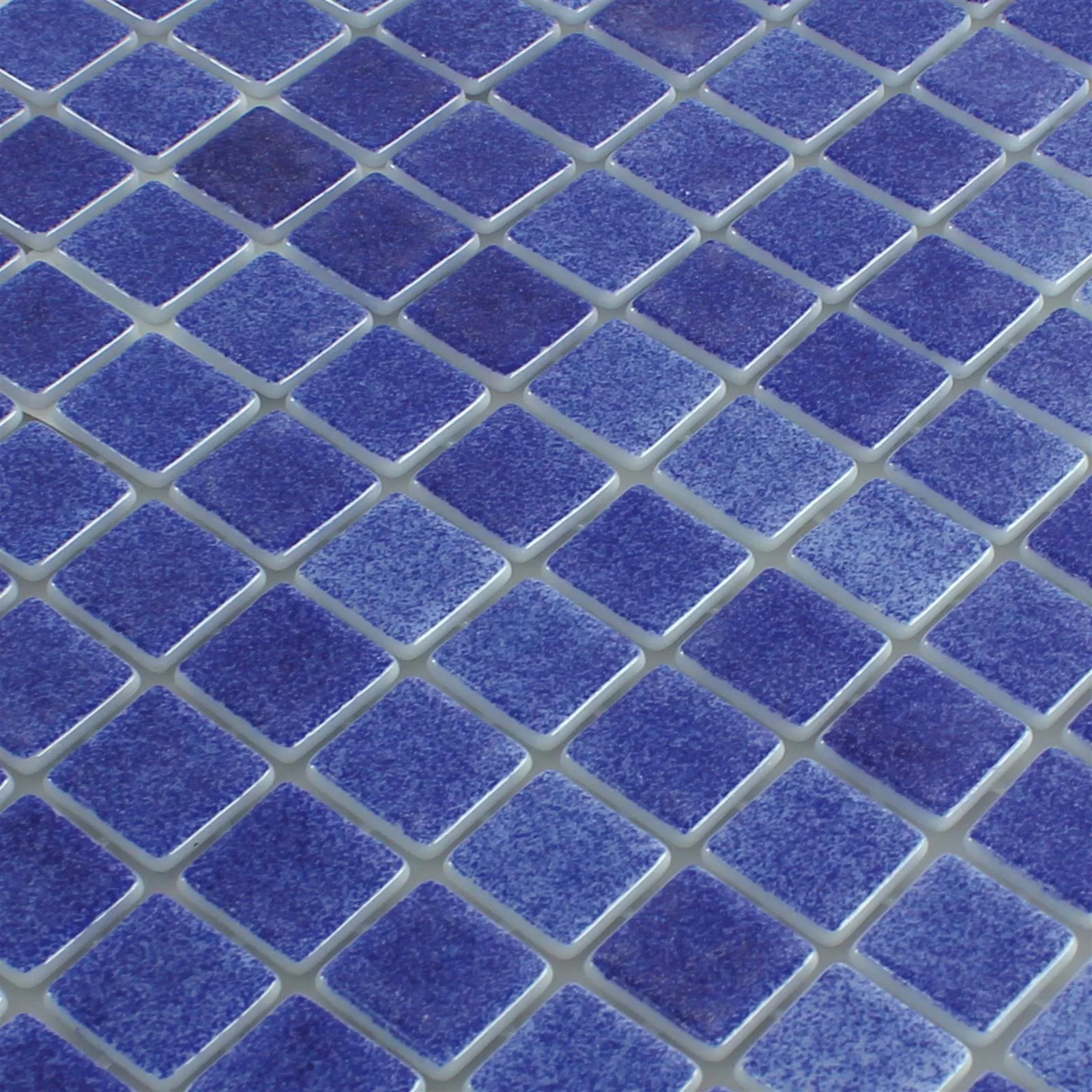 Glas Swimmingpool Mosaik Lagune R11C Mørkeblå