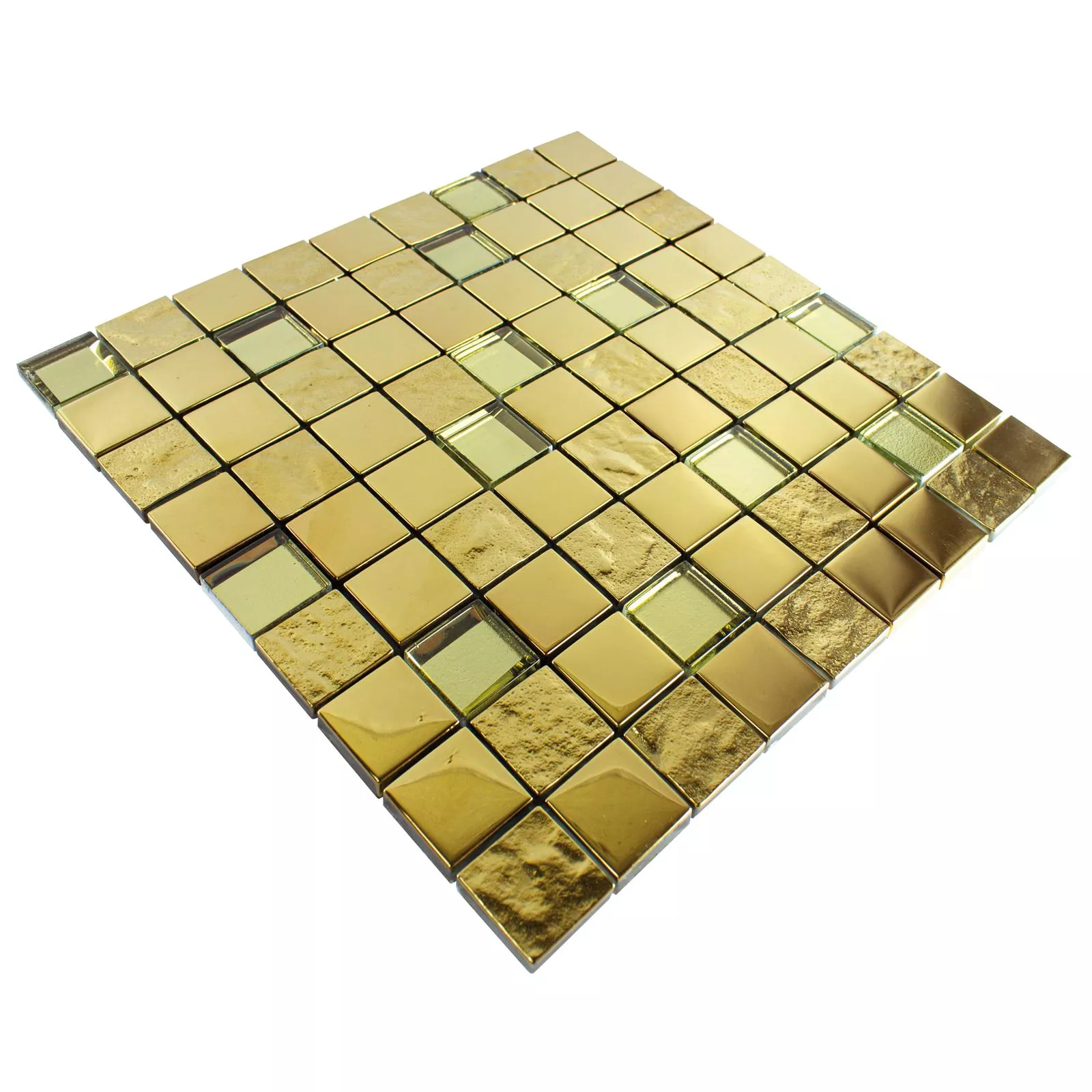 Prøve Glasmosaik Fliser Midland Guld