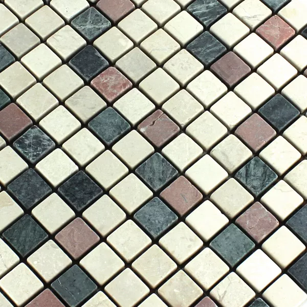 Mosaik Fliser Marmor Farverige Mix 20x20x7mm Mosaik Fliser Marmor Farverige Mix 20x20x7mm