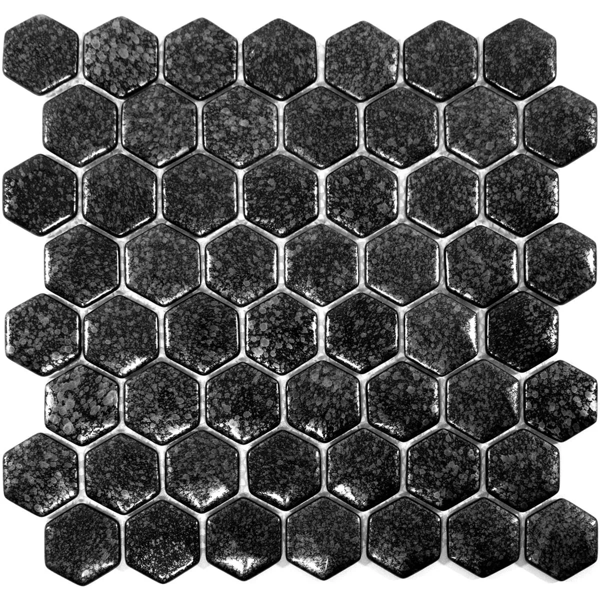 Prøve Glasmosaik Fliser Leopard Hexagon 3D Gra