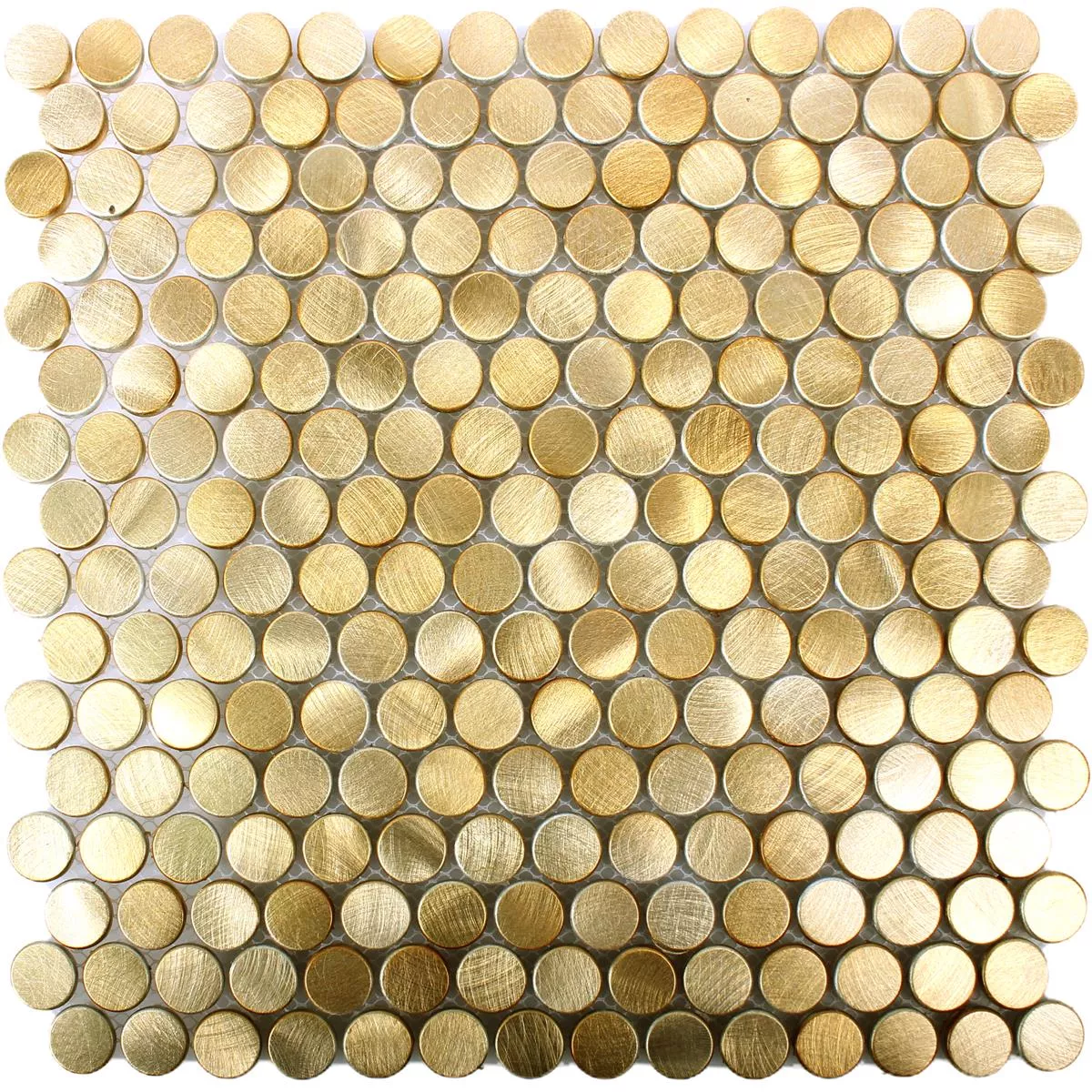Prøve Mosaik Fliser Aluminium Metal Fantom Knopp Guld