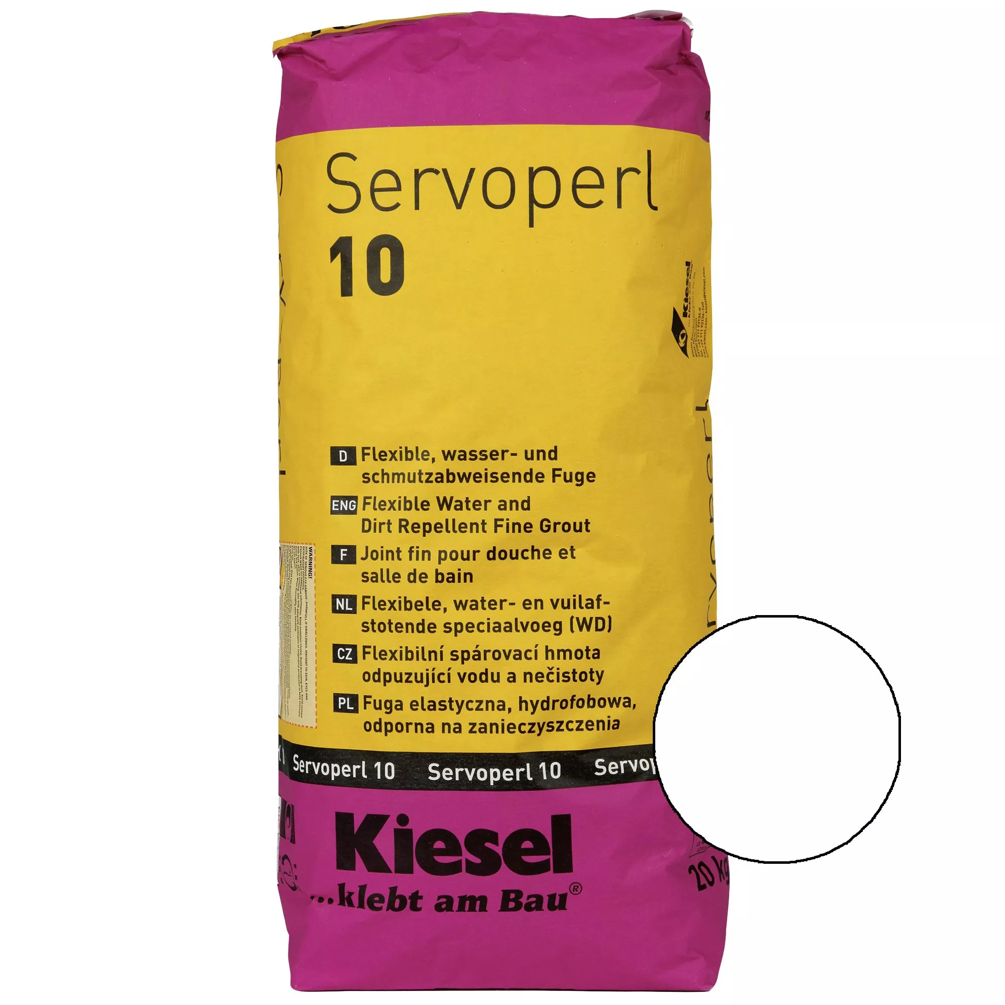 Kiesel Servoperl 10 - Fleksibel Cementforbindelse (20 Kg Edelweiss)