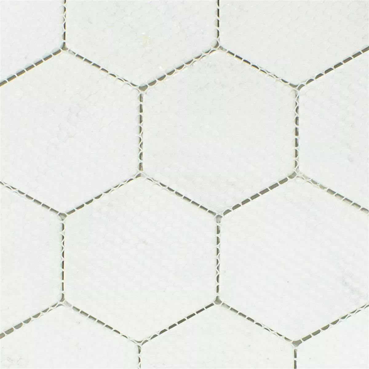 Glasmosaik Fliser Andalucia Hexagon Hvid