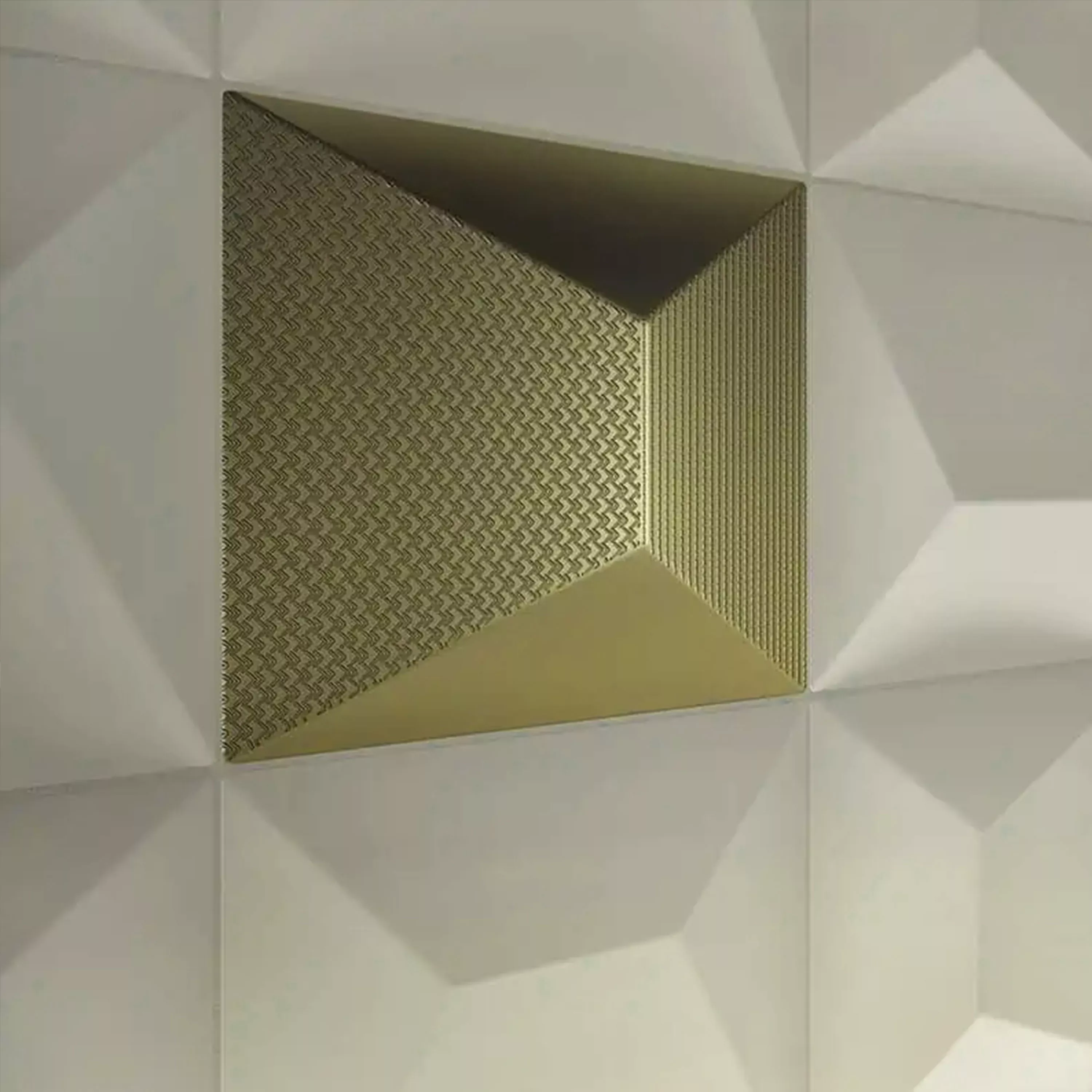 Vægfliser Skyline 3D Cloud Eksklusiv Struktureret Guld
