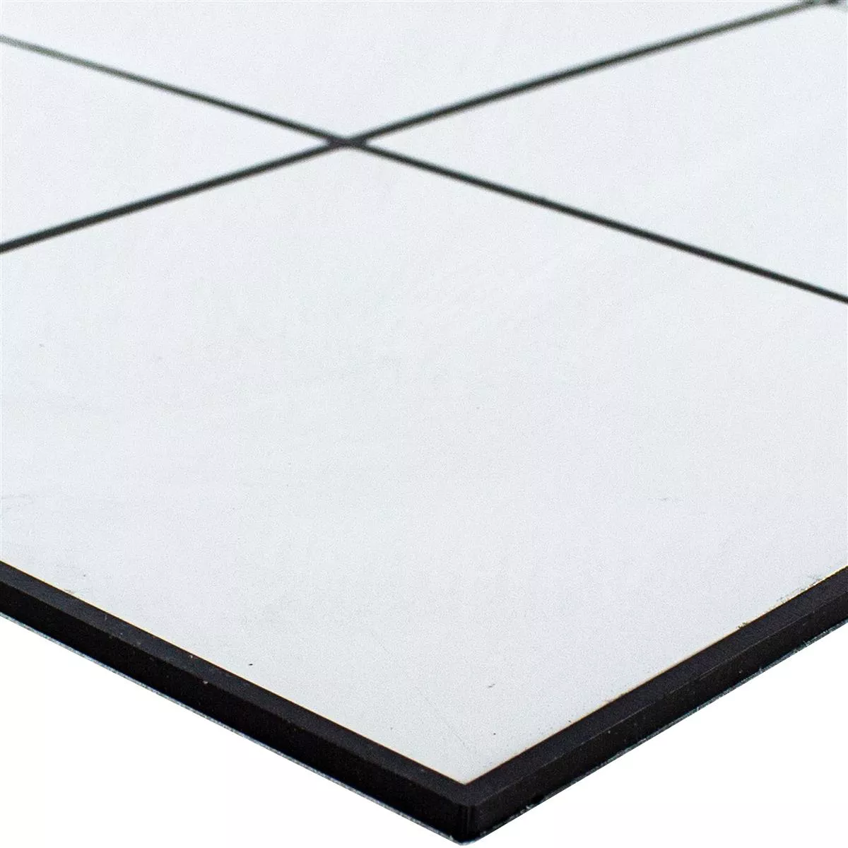 Aluminium Mosaik Fliser Lenora Selvklæbende Hvid Aluminium Mosaik Fliser Lenora Selvklæbende Hvid