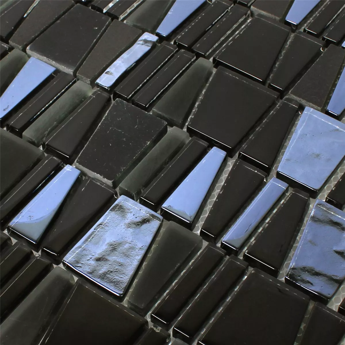 Mosaik Fliser Glas Natursten Sort Effekt Mosaik Fliser Glas Natursten Sort Effekt