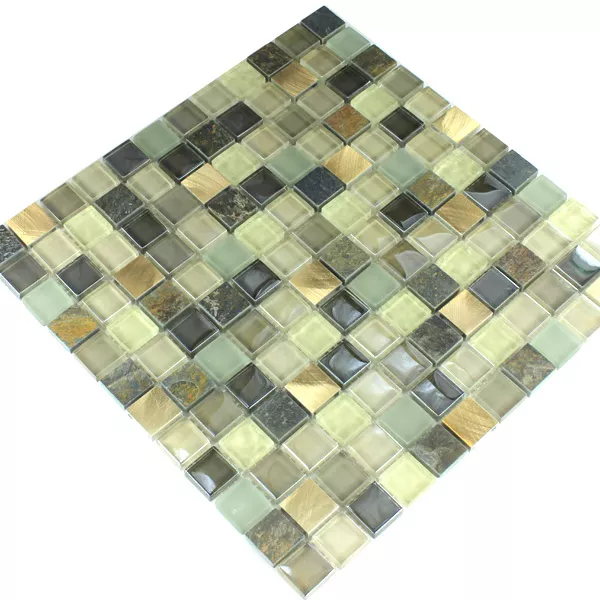 Alu-Mosaik Glasmosaik Natursten Kvartsit Mosaik Fliser