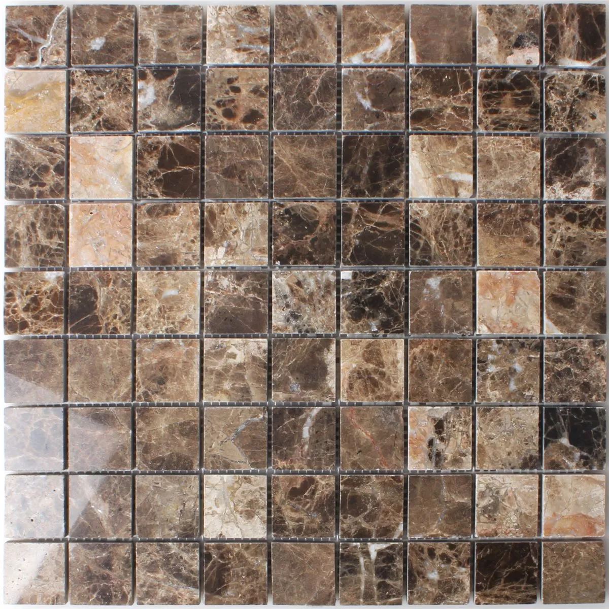Mosaik Fliser Marmor Emprador Brun 32x32mm