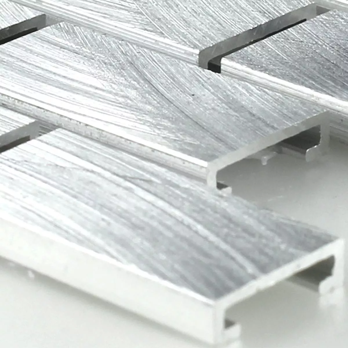Prøve Aluminium Mosaik Fliser Sølv 