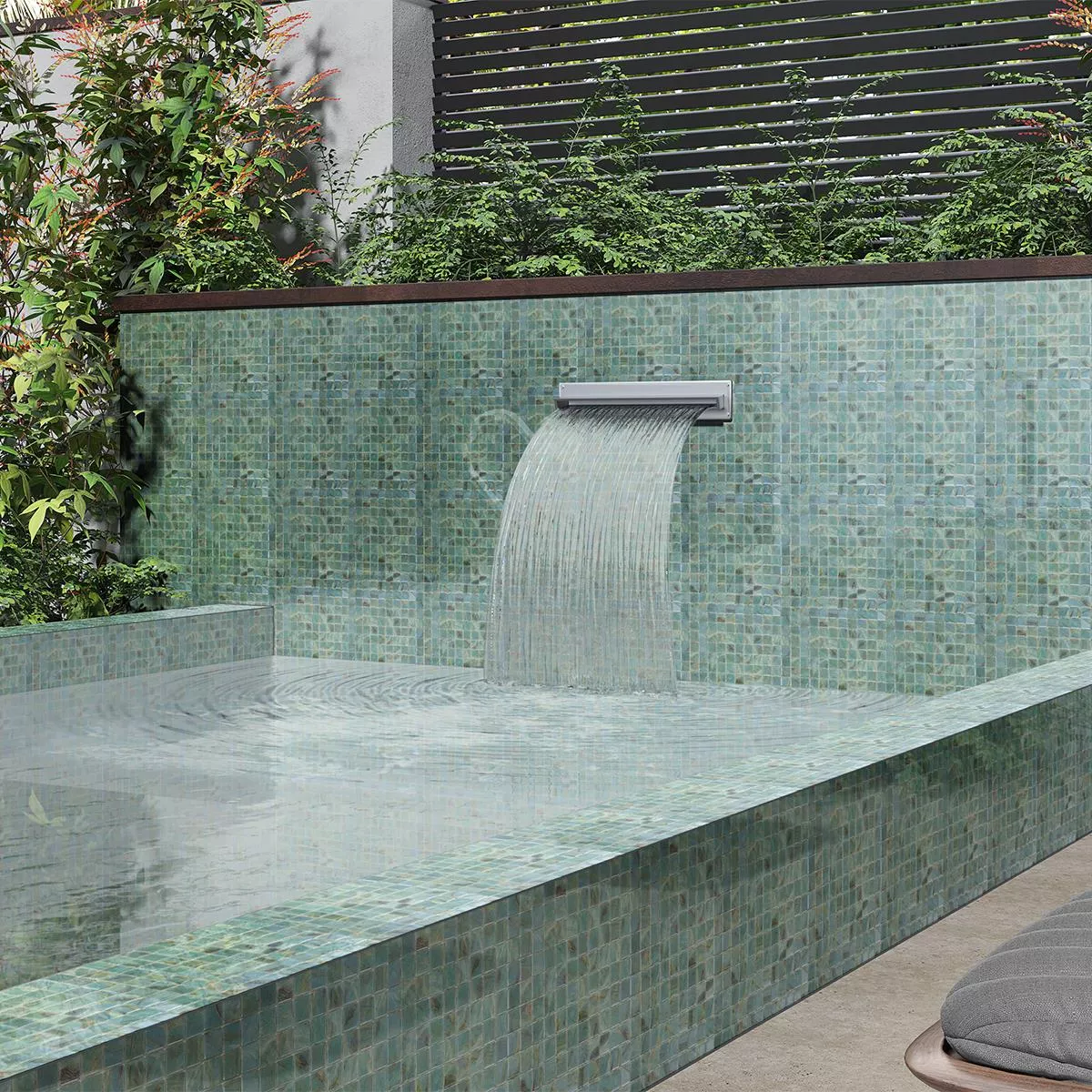 Glas Swimmingpool Mosaik Alassio Turkis 25