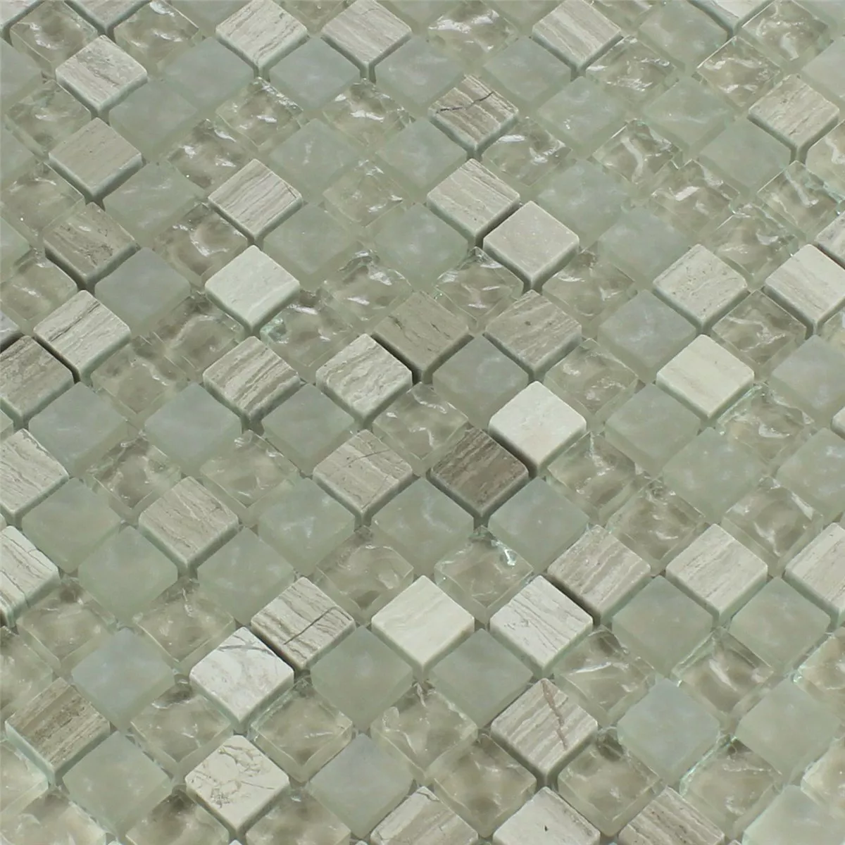 Mosaik Fliser Glas Marmor Burlywood Tumlede