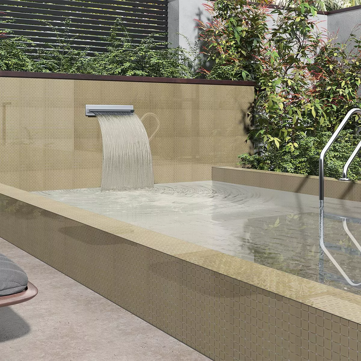 Glas Swimmingpool Mosaik Venetia Beige