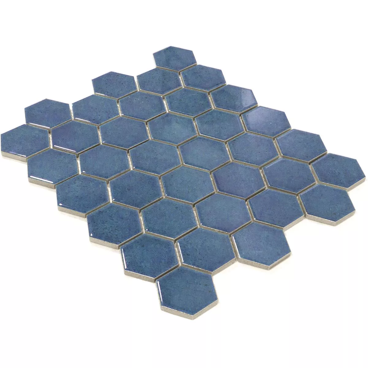 Keramik Mosaik Fliser Eldertown Hexagon Mørkeblå