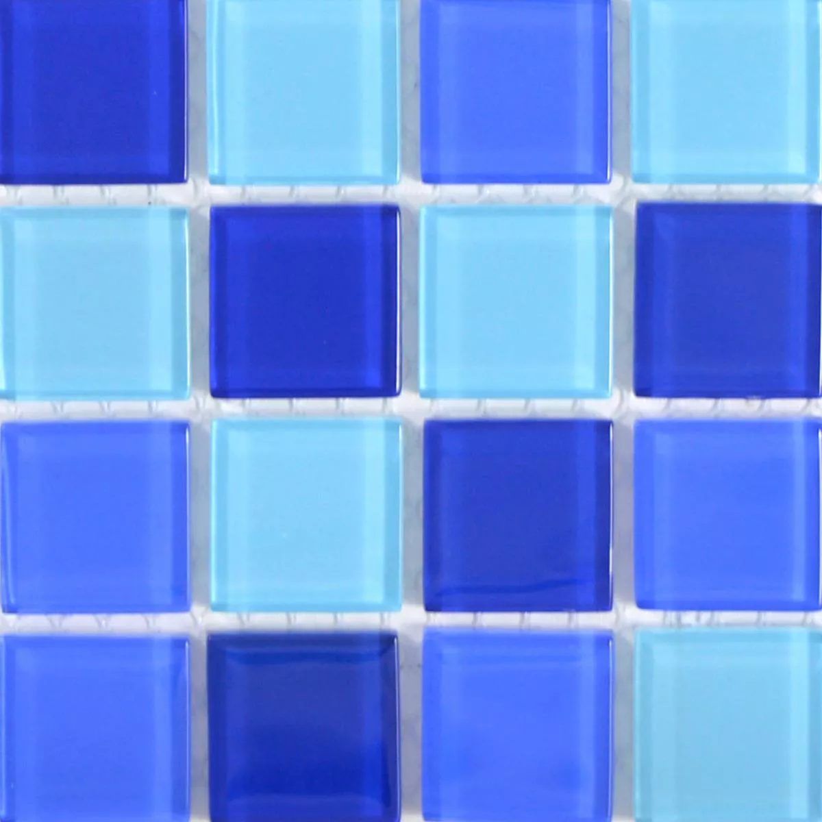 Prøve Glasmosaik Fliser Bommel Blå