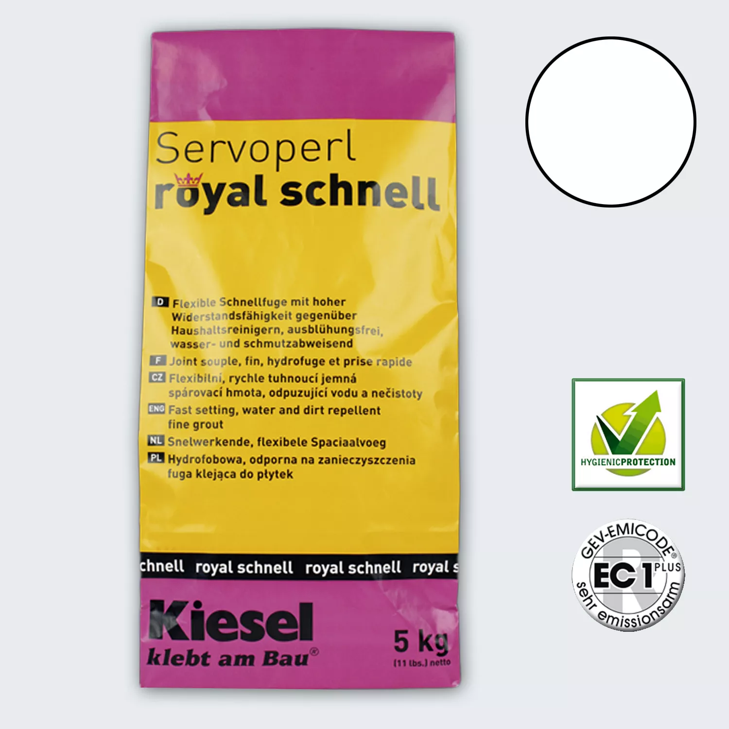 Kiesel Servoperl Royal - Hurtig Indstilling, Fleksibel Samling (5KG Hvid)