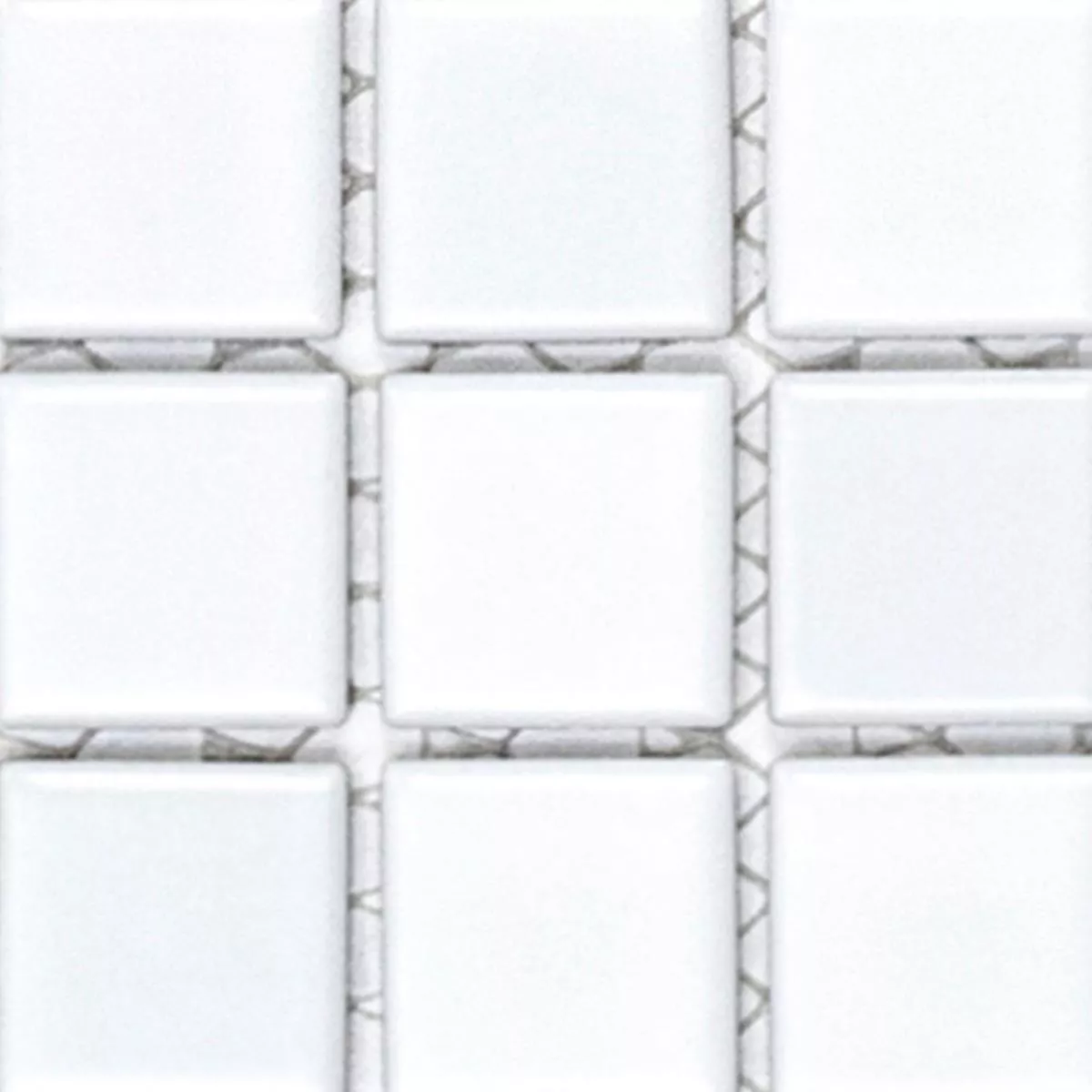 Prøve Mosaik Fliser Keramik Hvid