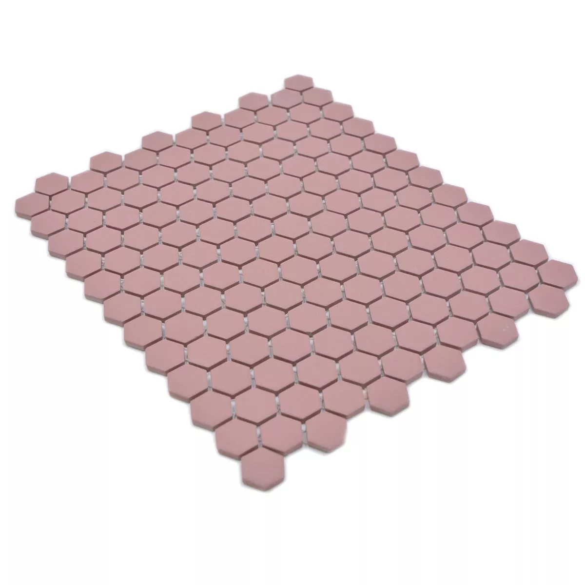 Prøve Keramikmosaik Bismarck R10B Hexagon Terracotta H23