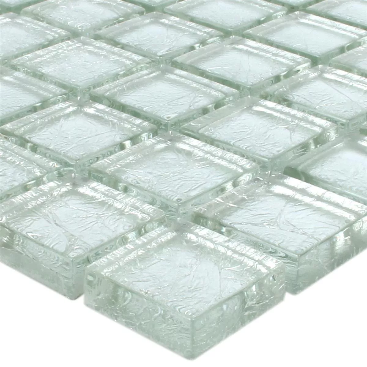 Mosaik Fliser Glas Lucca Sølv 23x23x8mm Mosaik Fliser Glas Lucca Sølv 23x23x8mm