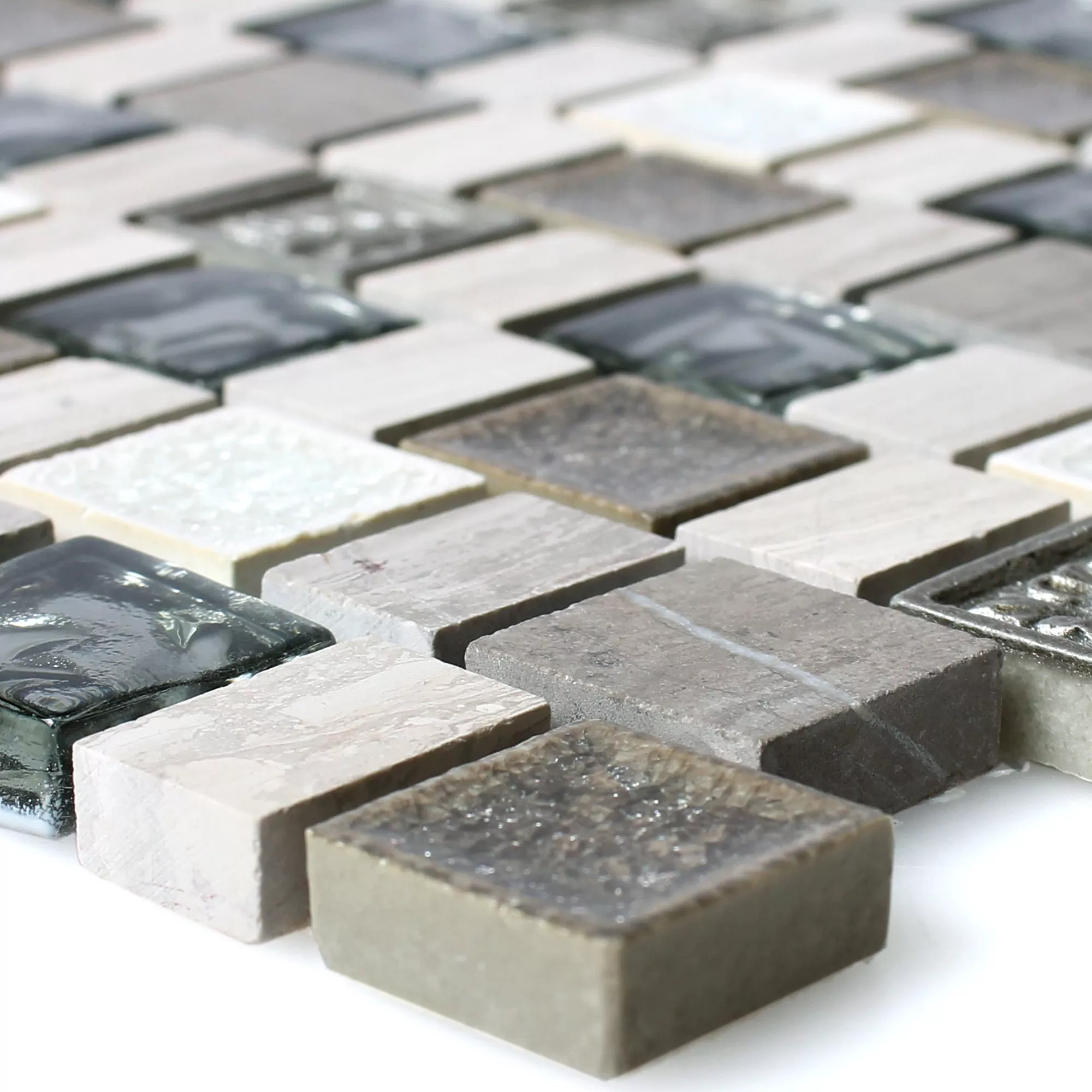 Mosaik Fliser Dresden Multiformat  Wood White Mix Mosaik Fliser Dresden Multiformat  Wood White Mix