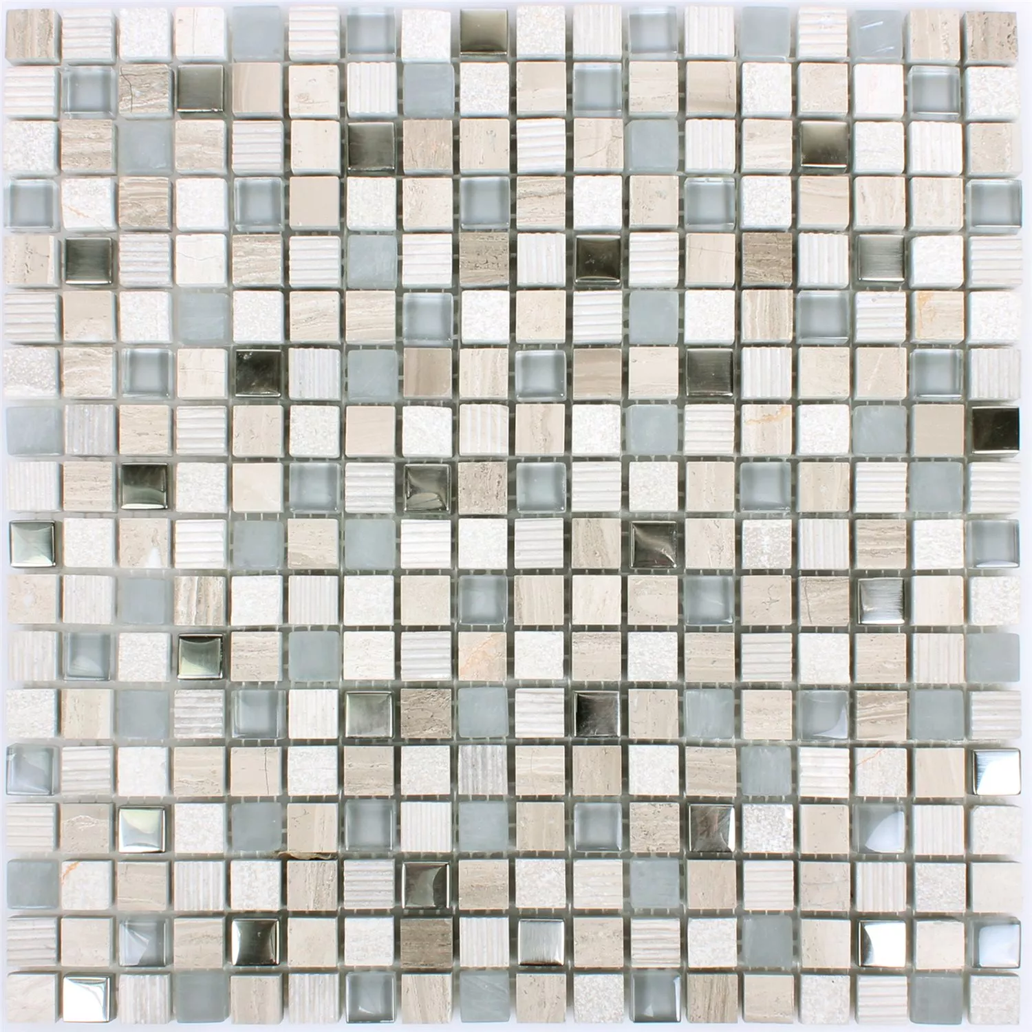 Prøve Mosaik Fliser Venzona HellGra Sølv
