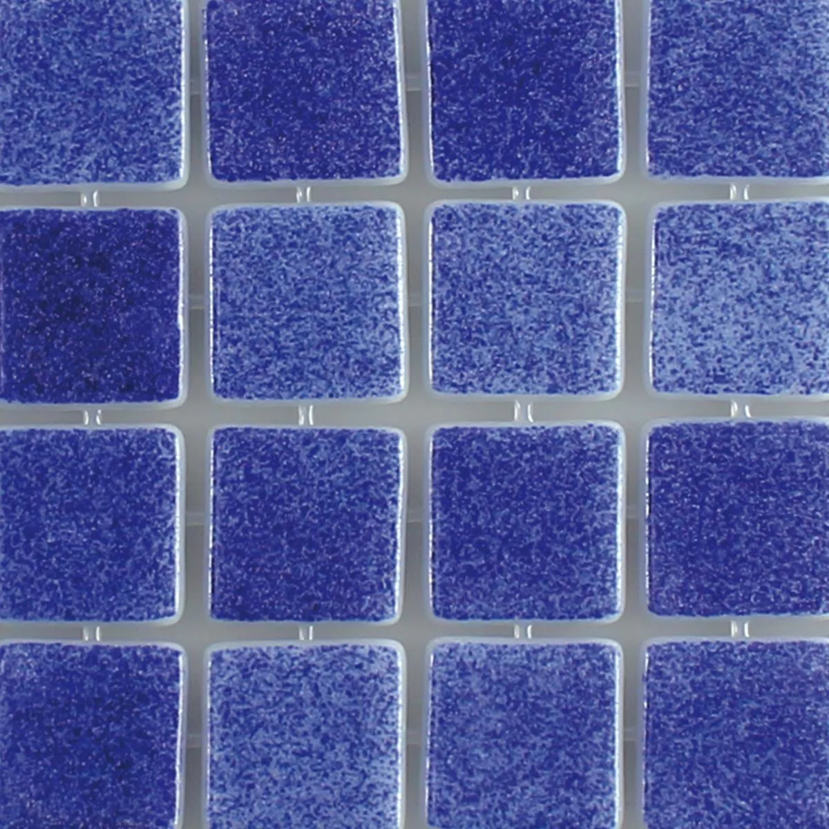 Prøve Glas Swimmingpool Mosaik Antonio Mørkeblå