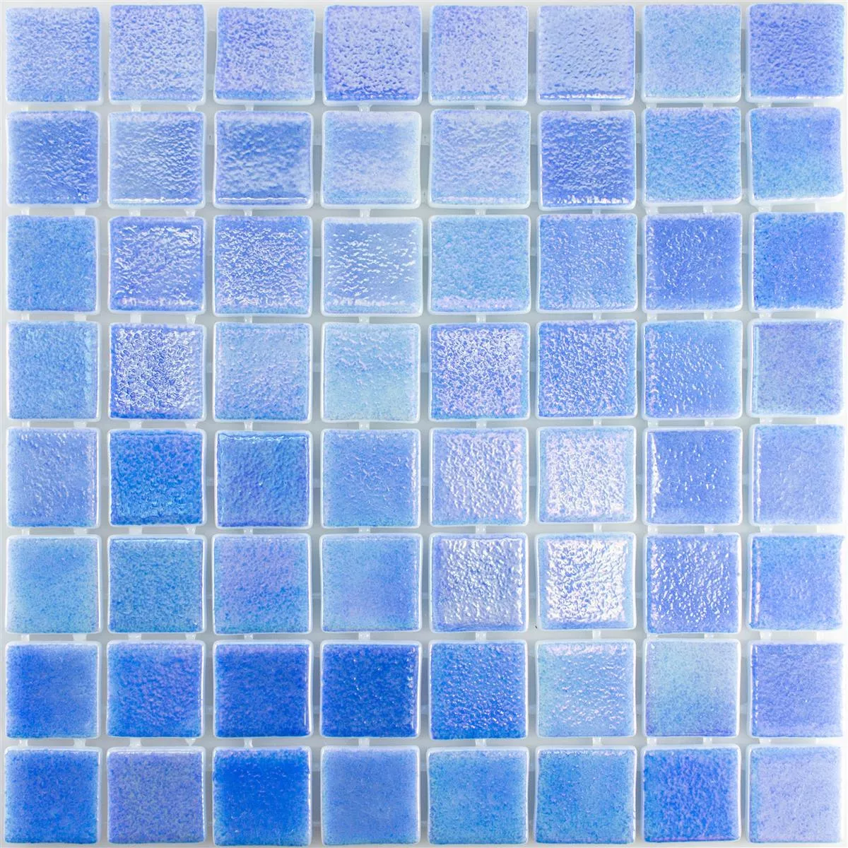 Glas Swimmingpool Mosaik McNeal Blå 38