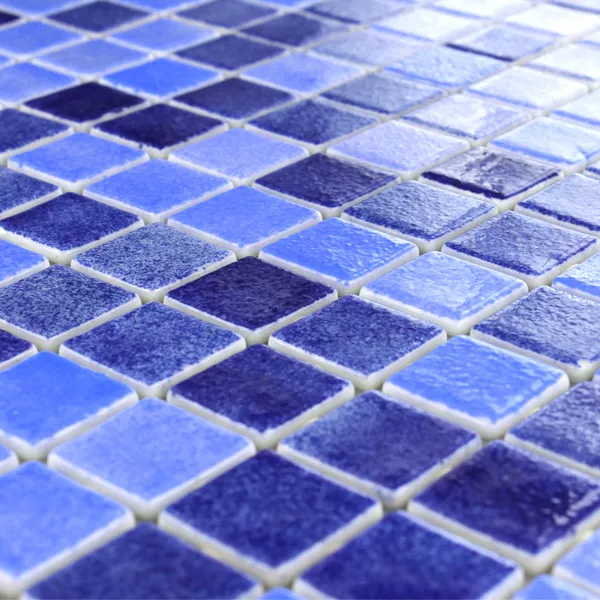 Prøve Glas Swimmingpool Mosaik  Blå Mix