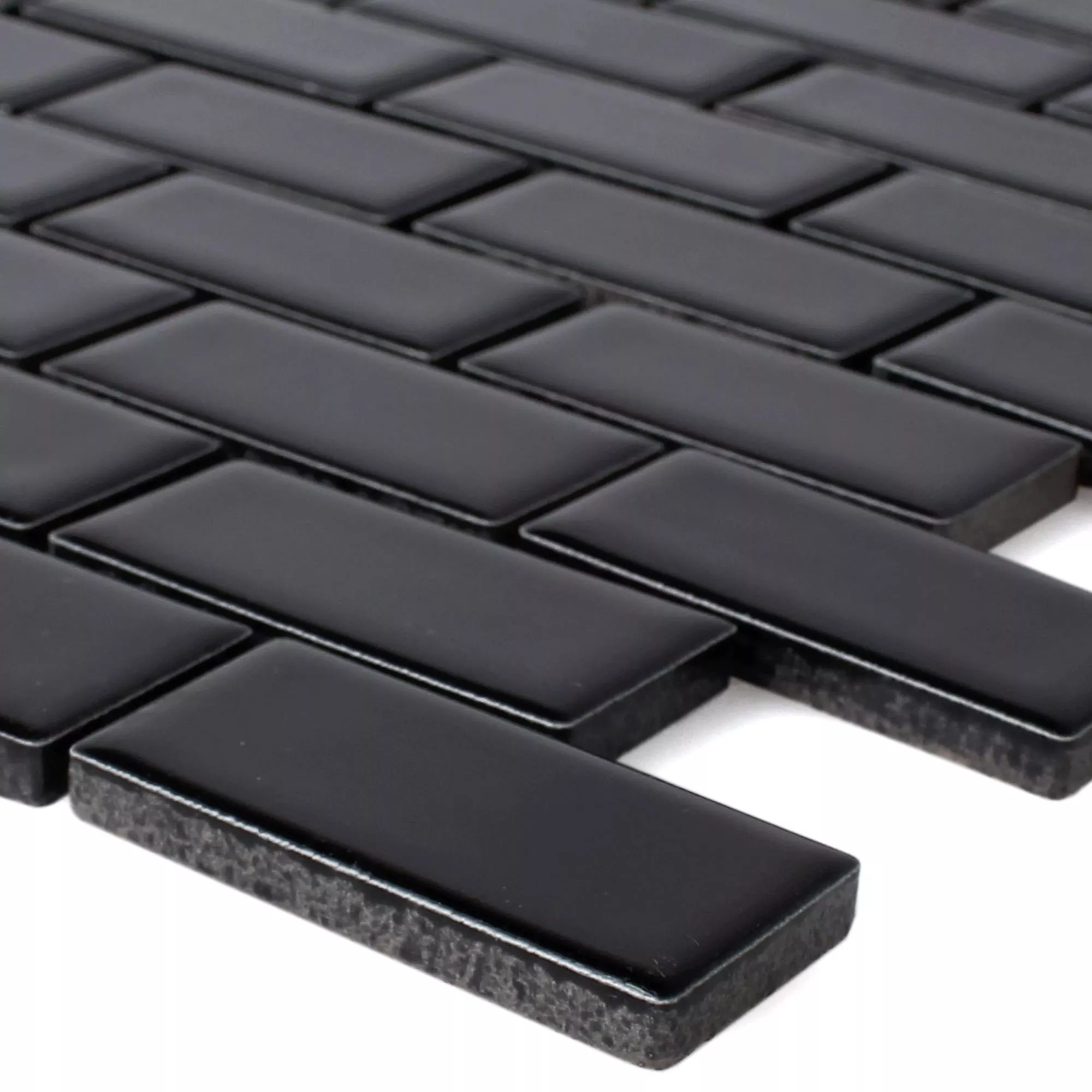 Mosaik Fliser Keramik Manila Sort Mat
