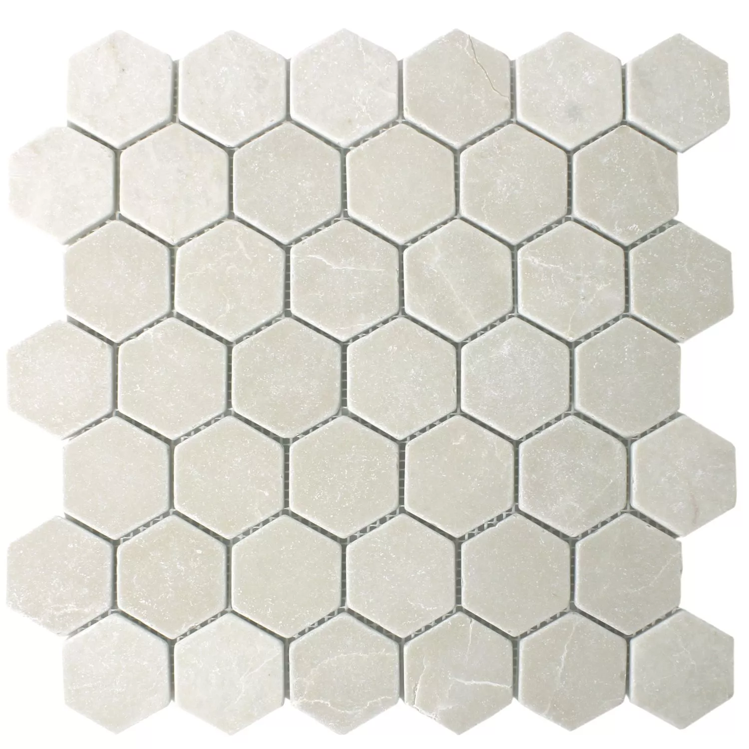 Mosaik Fliser Marmor Tarsus Hexagon Beige