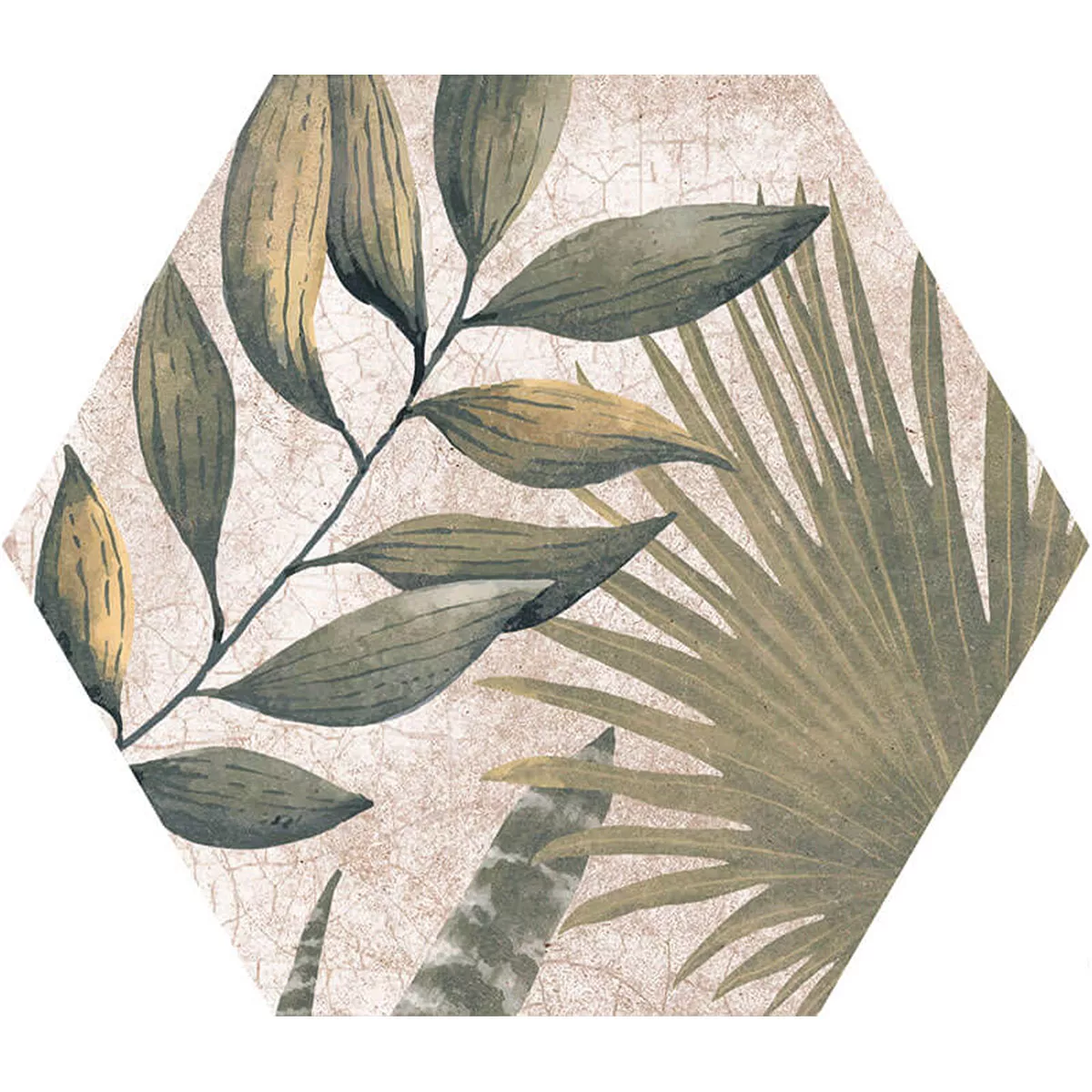Porcellanato Fliser Honiara Hexagon Decor Grøn 22,5x25,9cm Decor Porcellanato Fliser Honiara Hexagon Decor Grøn 22,5x25,9cm Decor