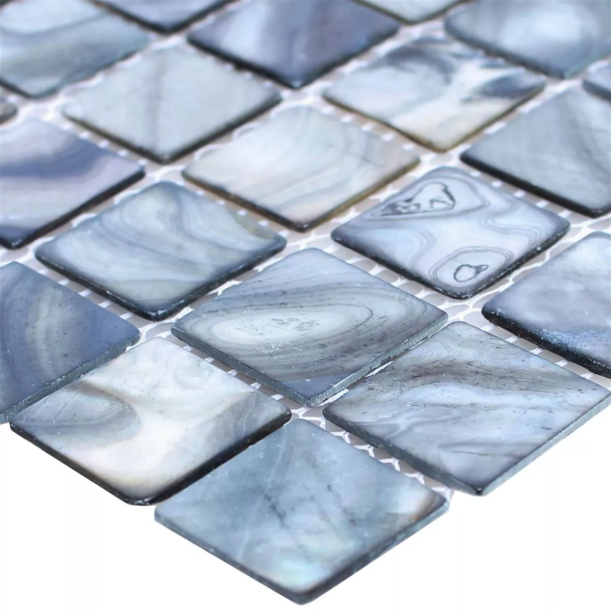 Prøve Mosaik Fliser Glas Nacre Effekt Shell