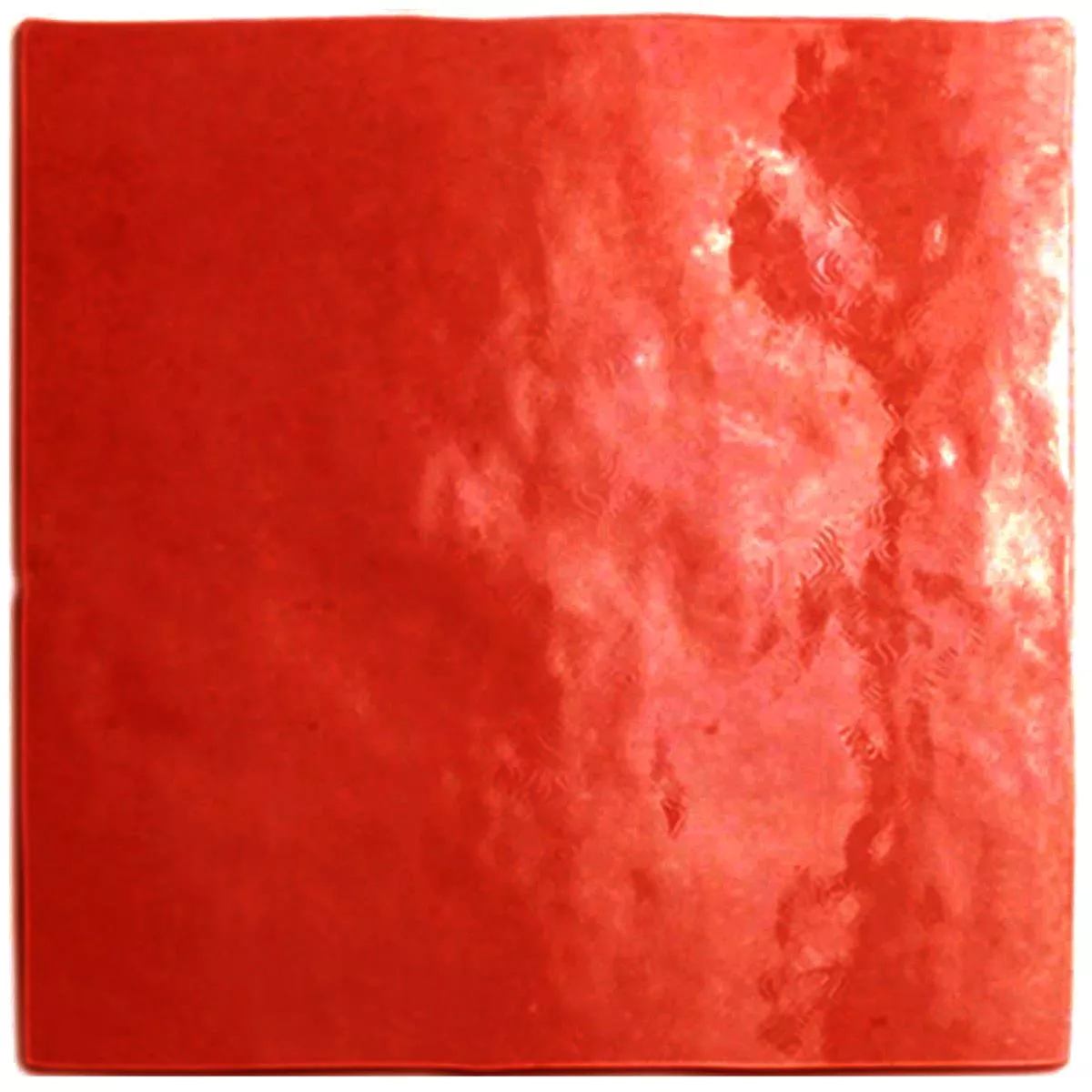 Vægfliser Rebecca Bølgepap Rød 16,2x16,2cm