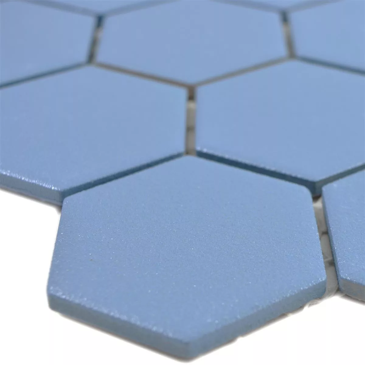 Keramikmosaik Bismarck R10B Hexagon Blå H51
