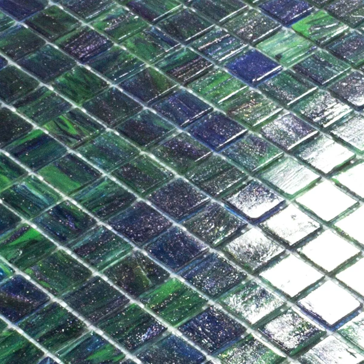Glasmosaik Fliser Catalina Blå Grøn Mix