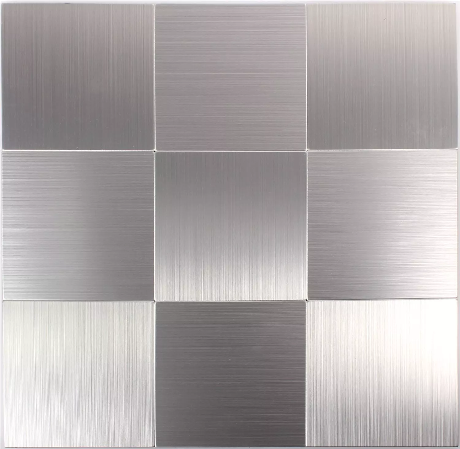 Prøve Mosaik Fliser Metall Selvklæbende Mikros Sølv Firkant 100
