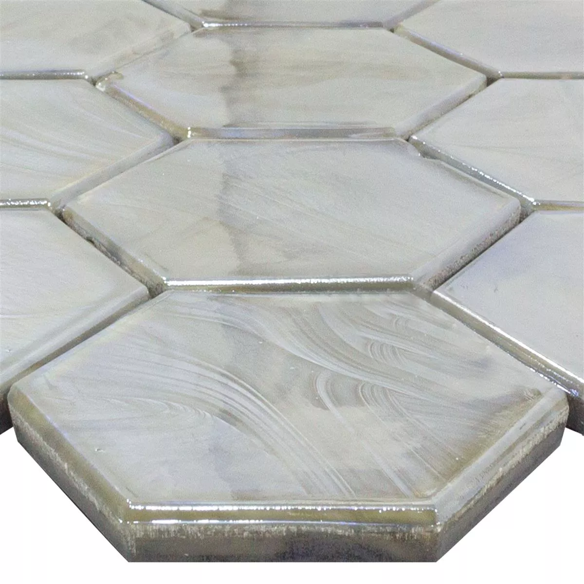 Glasmosaik Fliser Andalucia Hexagon Gra Glasmosaik Fliser Andalucia Hexagon Gra