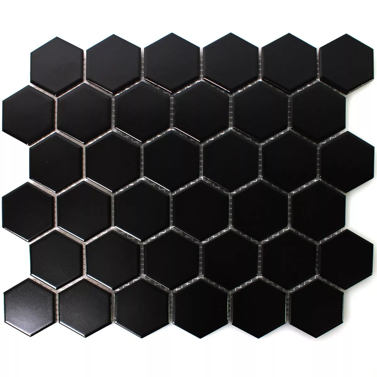 Prøve Mosaik Fliser Keramik Hexagon Sort Måtte