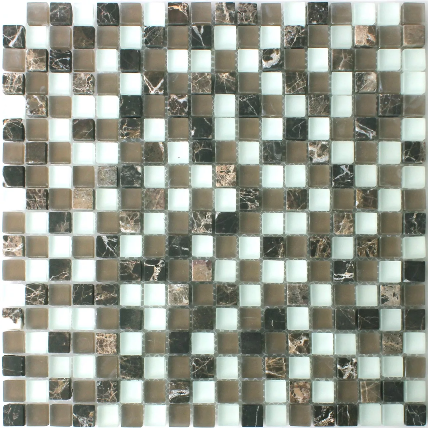 Mosaik Fliser Marilia Brun Hvid