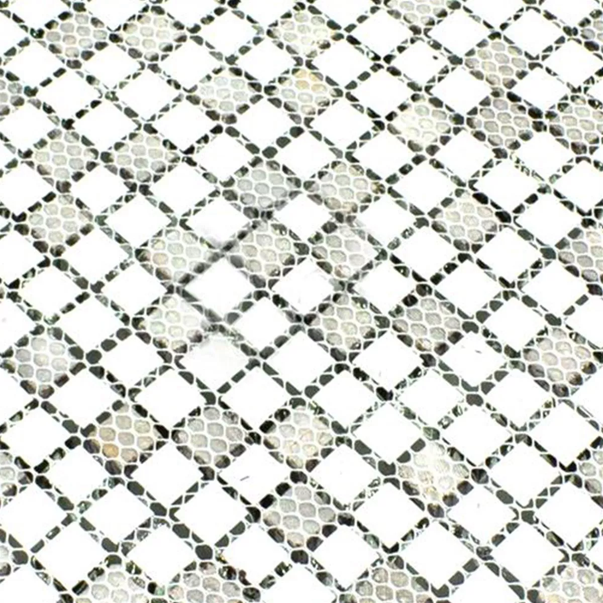 Glas Marmor Mosaik Fliser Champion Sort Gra Mix