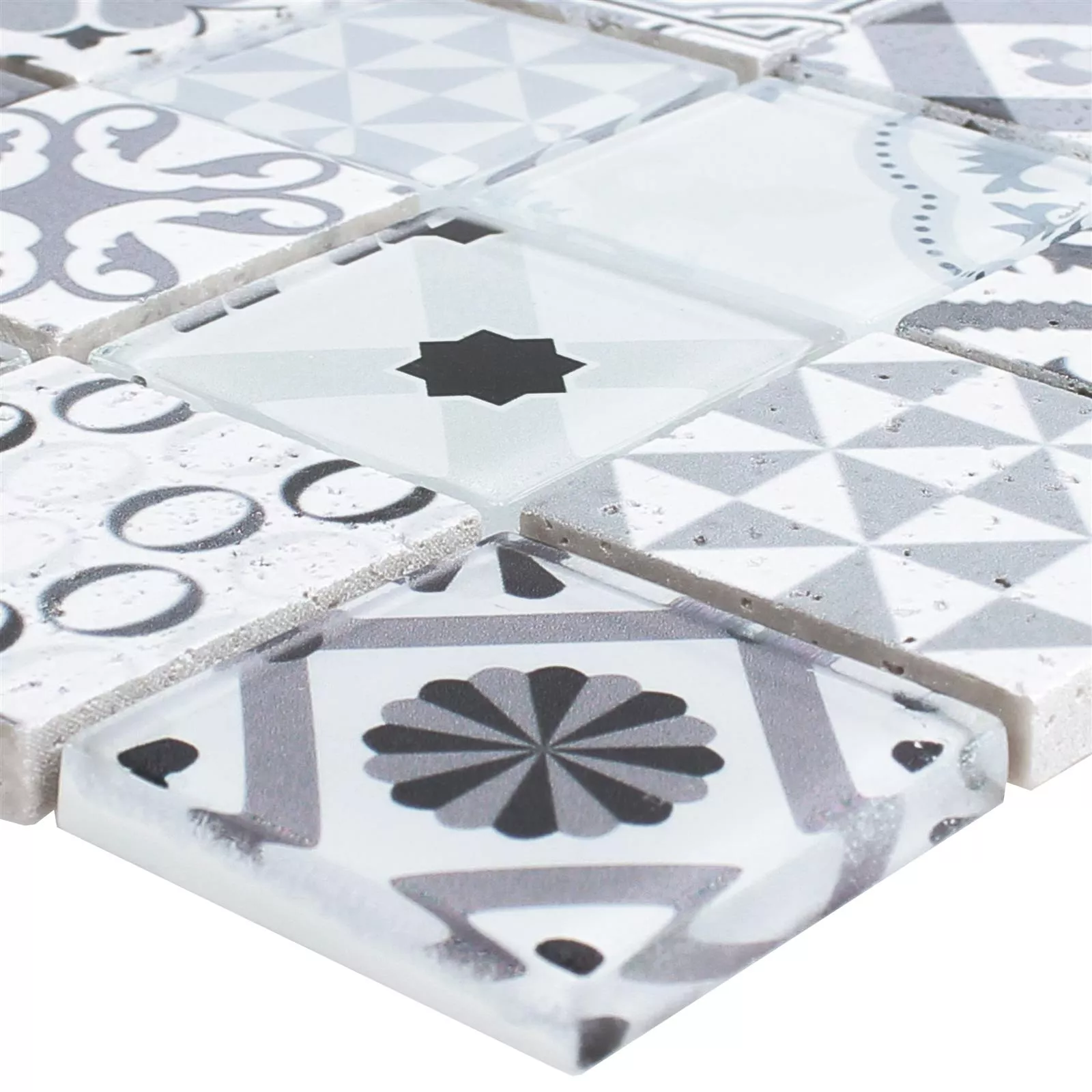 Glas Natursten Mosaik Fliser Vintage Anopolis Hvid Gra Glas Natursten Mosaik Fliser Vintage Anopolis Hvid Gra