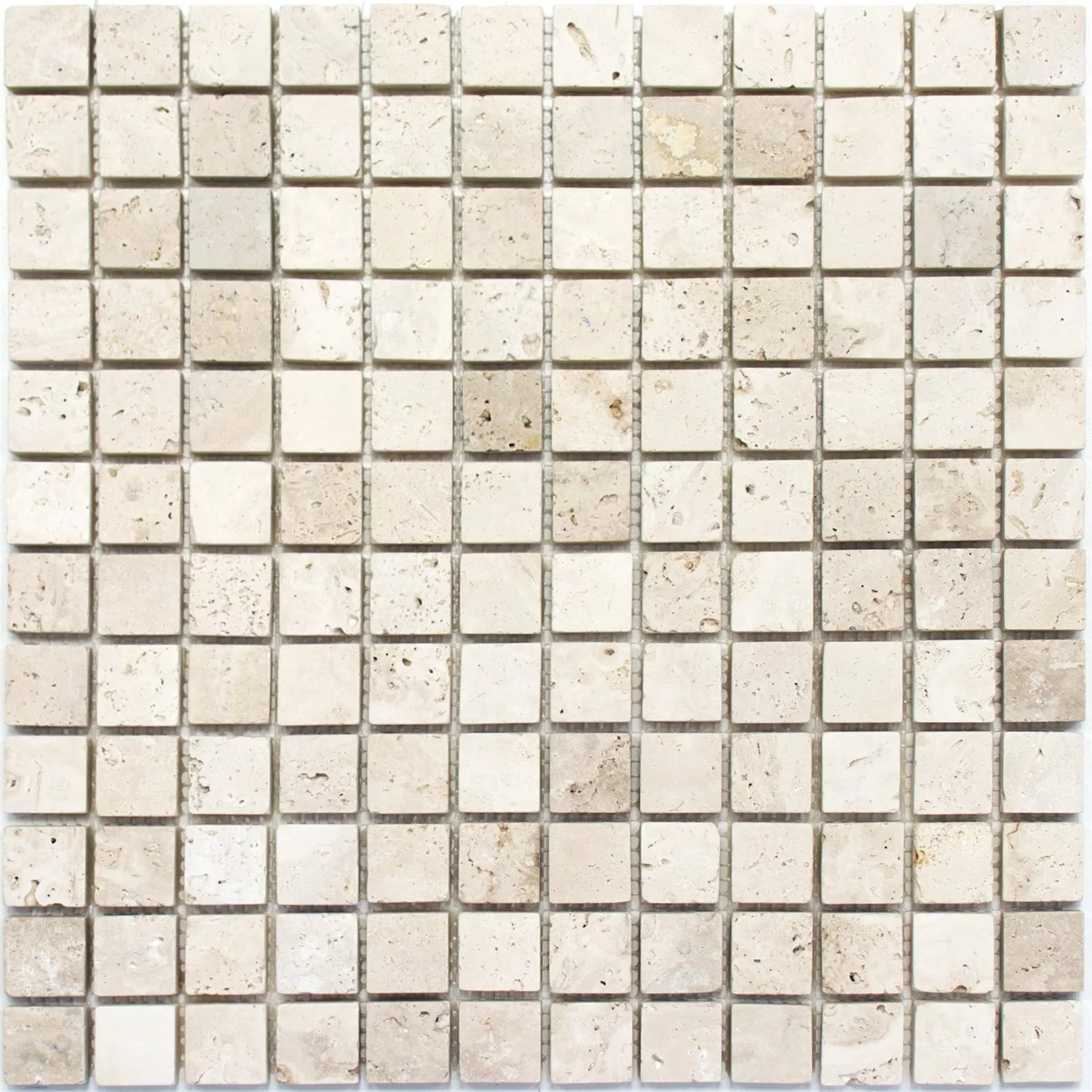 Mosaik Fliser Travertin Beige Skifer Tumlede 26x26x10mm