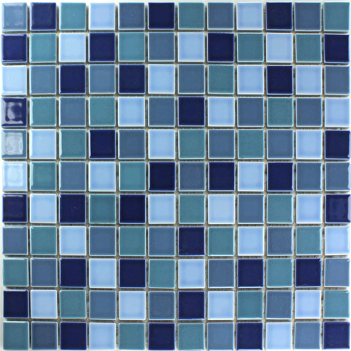 Mosaik Fliser Keramik Blå Mix Strålende