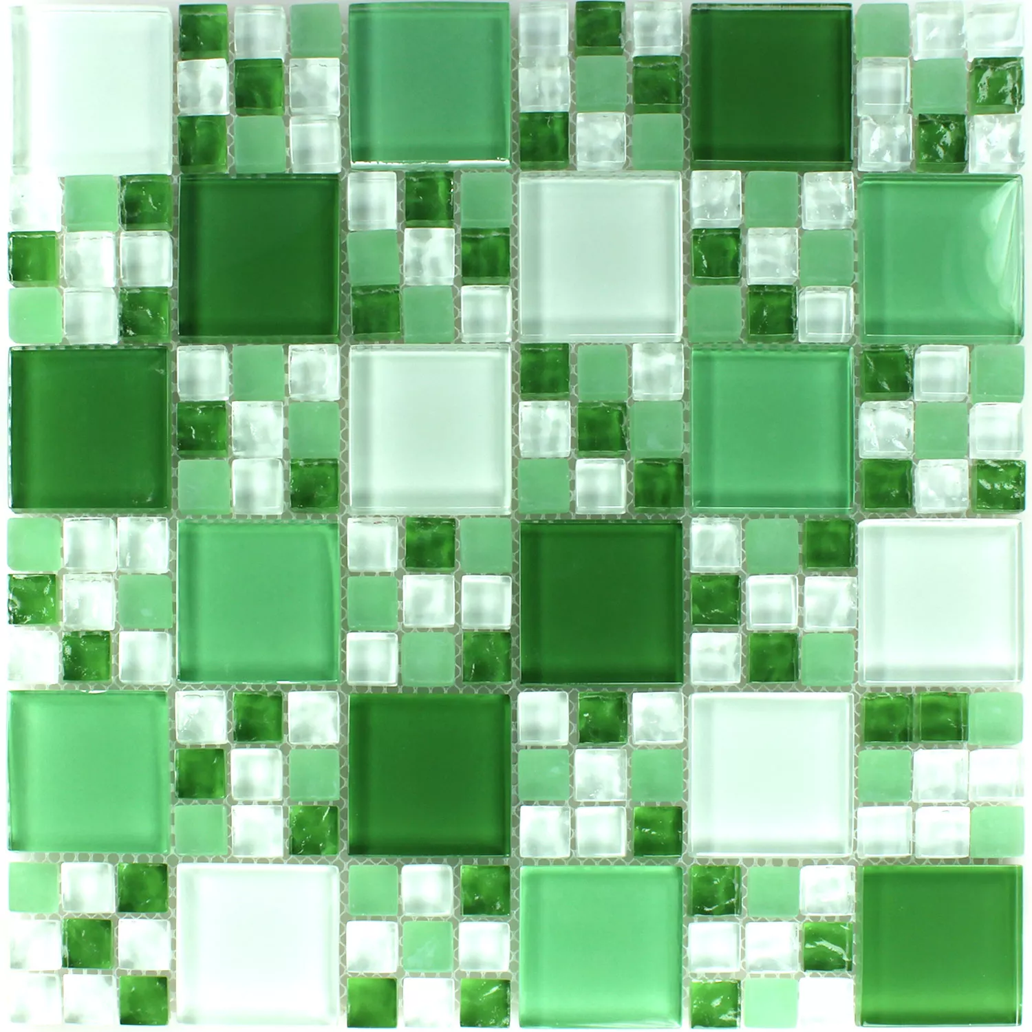 Mosaik Fliser Glas Krystal Grøn Mix