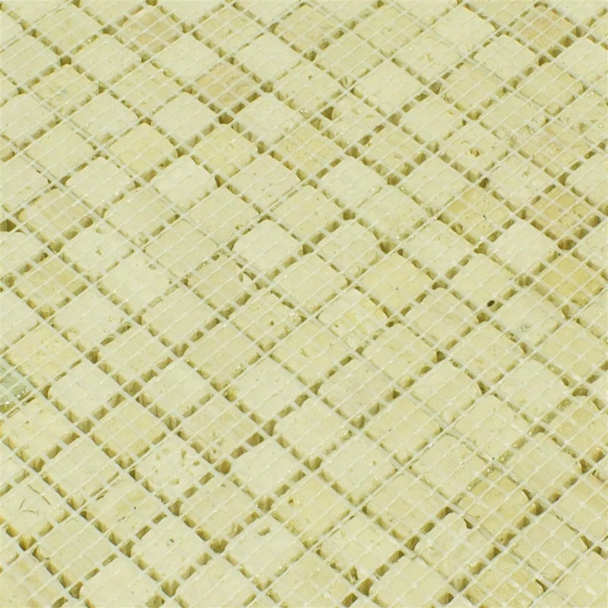 Prøve Marmor Natursten Mosaik Fliser Antika Mix Guld Creme