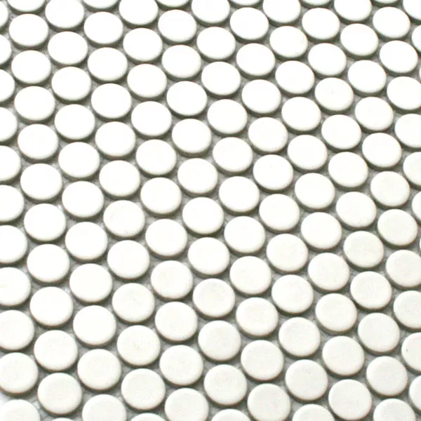Mosaik Fliser Keramik Drop Hvid Uni