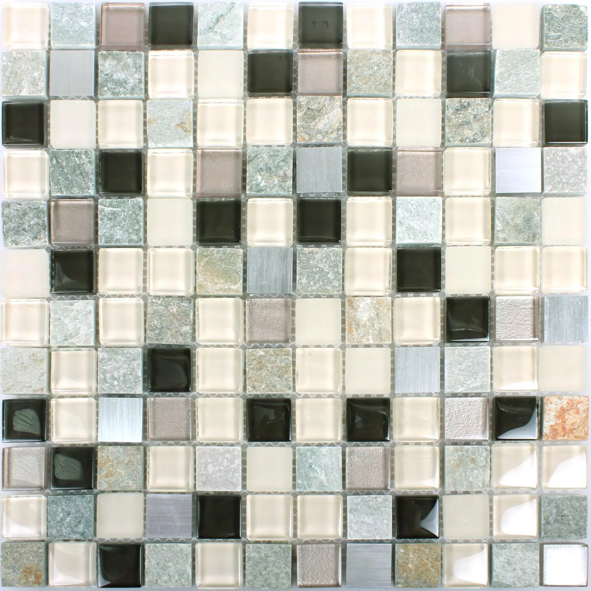 Prøve Mosaik Fliser Natursten Glas Metal Mix Altona