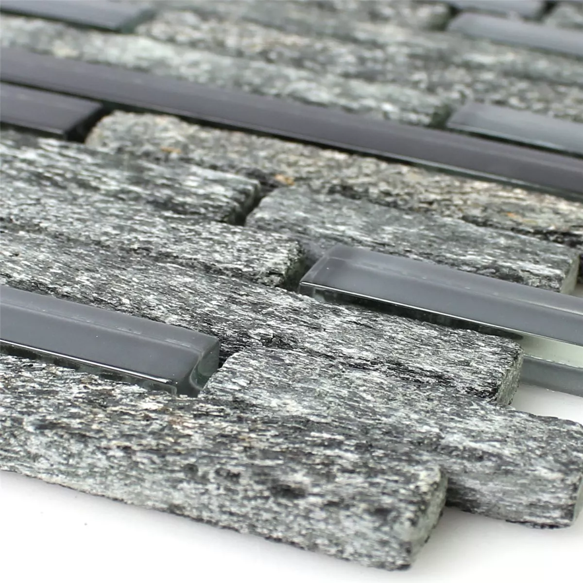 Mosaik Fliser Glas Natursten Sort Gra Mosaik Fliser Glas Natursten Sort Gra