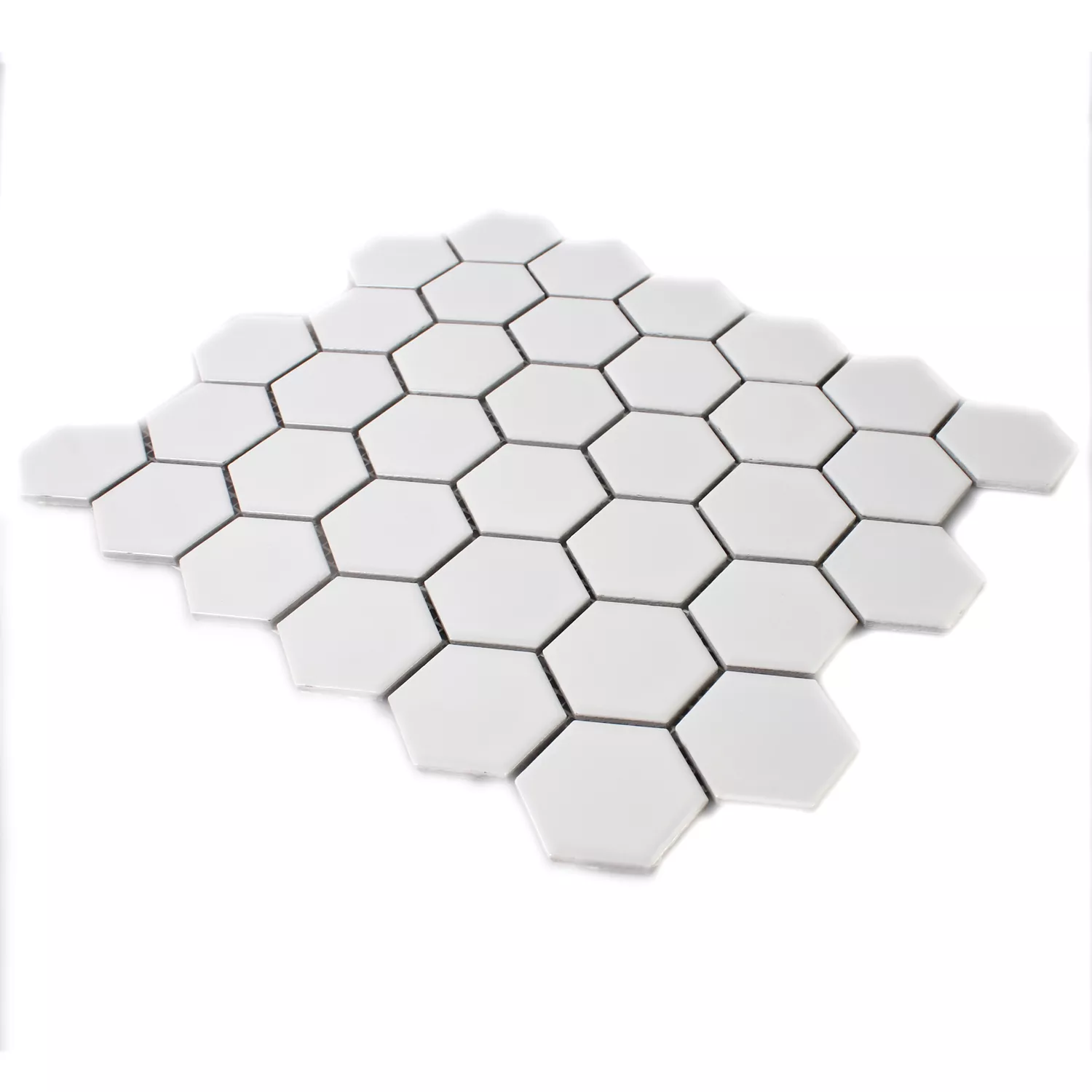 Mosaik Fliser Keramik Hexagon Hvid Måtte